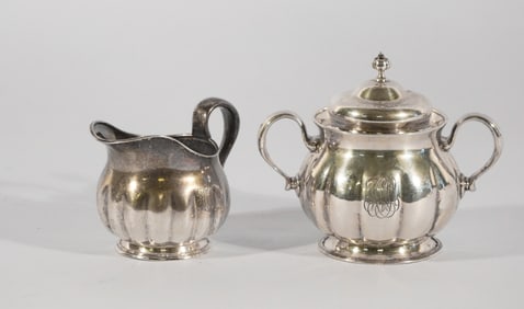 Excellent Tiffany and Company Sterling Silver Cream Pitcher & Sugar Pot