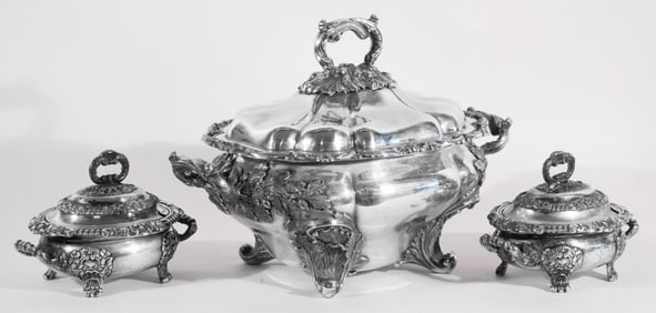 English Old Sheffield SilverPlate Serving Turreens
