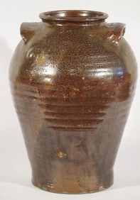 Early Edgefield Stoneware Marked Storage Jar