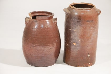 Two Southern Stoneware Storage Jars Columbia, SC
