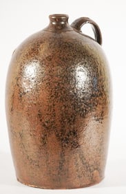 Handsome Southern Signed Stoneware Jug Crawford County, GA By Henry Doss Marshall