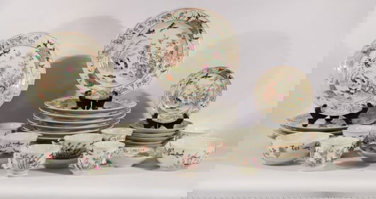 Excellent Set Antique Chinese Export Famille Rose Porcelain