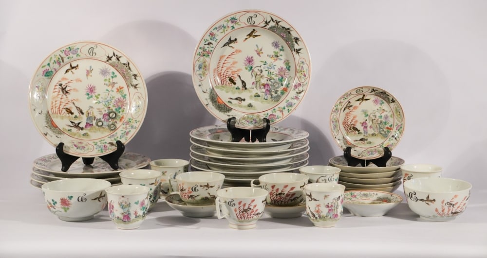 Excellent Set Antique Chinese Export Famille Rose Porcelain (1 of 15)