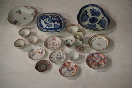 Collection Various Antique Chinese Export Porcelain Pieces