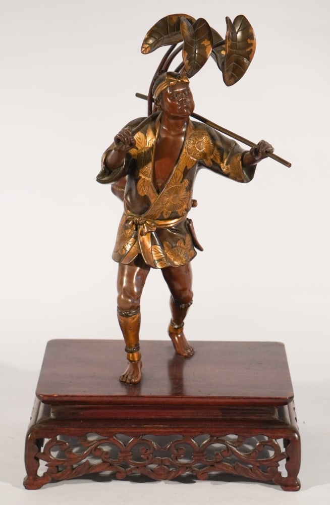 Excellent Antique Japanese Meiji Bronze Tokyo School Sculpture (1 of 8)