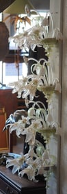 Exceptional Set Antique Murano Blown Glass Wall Sconces