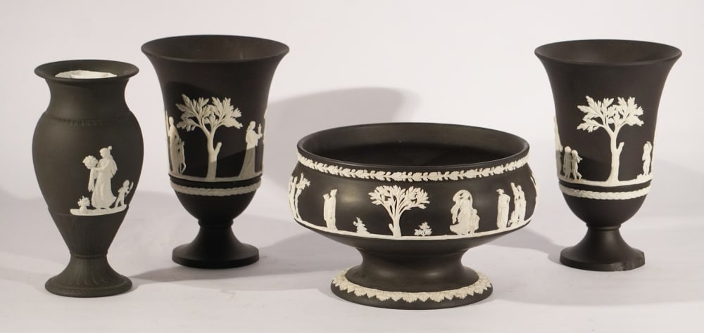 Antique Wedgwood Black Basalt Jasperware Pieces (1 of 4)