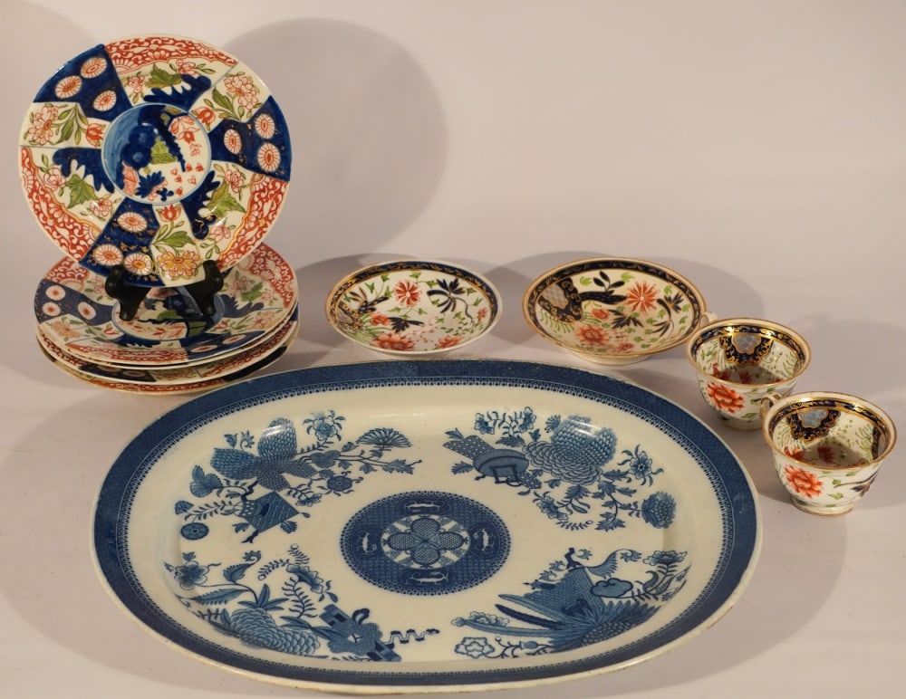 Antique English IronStone Platter Along With Table Wares (1 of 2)