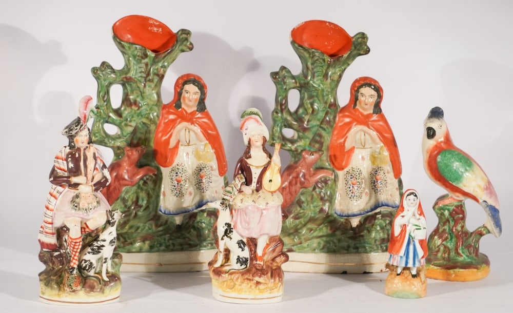 Collection Antique English Staffordshire Figural Pieces (1 of 1)