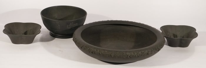 Collection Antique English Wedgwood Black Basalt Bowls