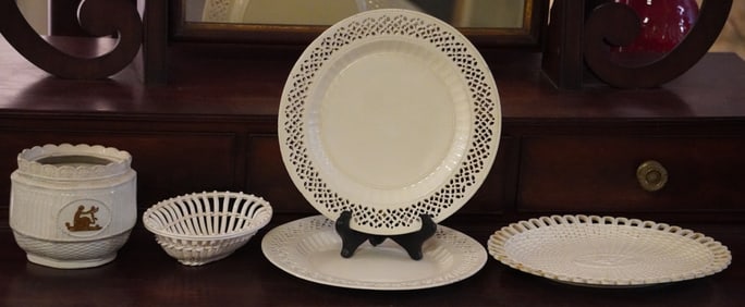 Collection Antique English Creamware Table Wares