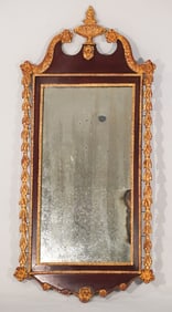 Very Handsome English Regency Carved & Gilt Looking Glass or Mirror