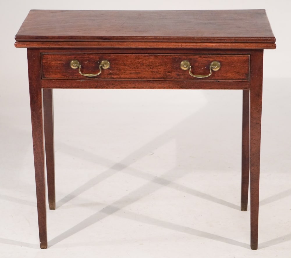English George III Figured Mahogany Games Table (1 of 4)