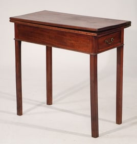 English George III Figured Mahogany Games Table