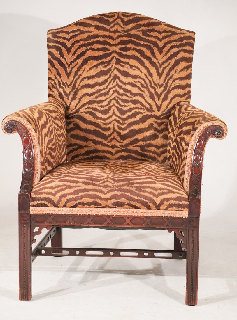 Very Fine English George III Carved & Mahogany Arm Chair (1 of 5)
