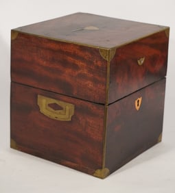 Fine English Regency Figured Mahogany Bottle Box