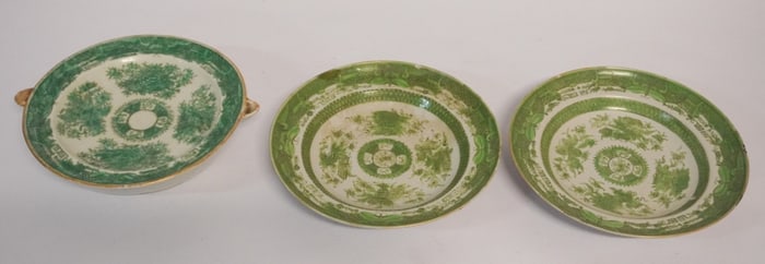 Excellent Collection Rare Chinese Export Porcelain Green Fitzhugh Wares