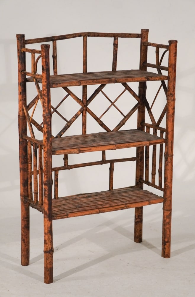 Handsome Aesthetic Movement Bamboo Book or Display Shelf (1 of 3)