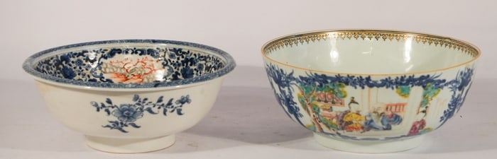 Two Antique Chinese Export Porcelain Bowls