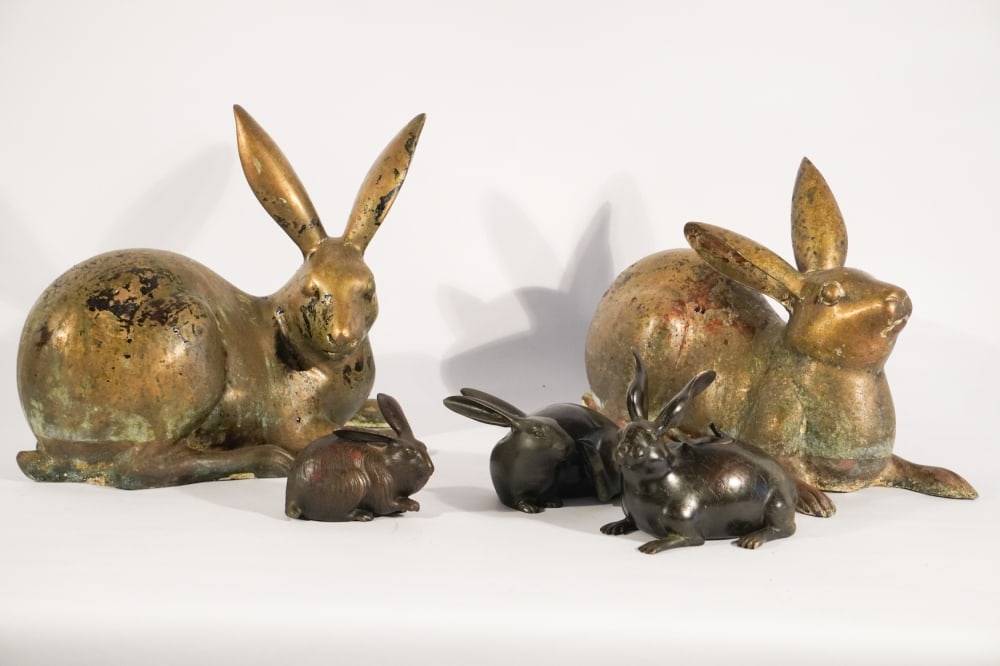 Collection Antique Japanese Sculptural Rabbits (1 of 4)