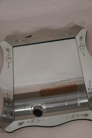 Two Vintage Deco Mid Century Mirrors