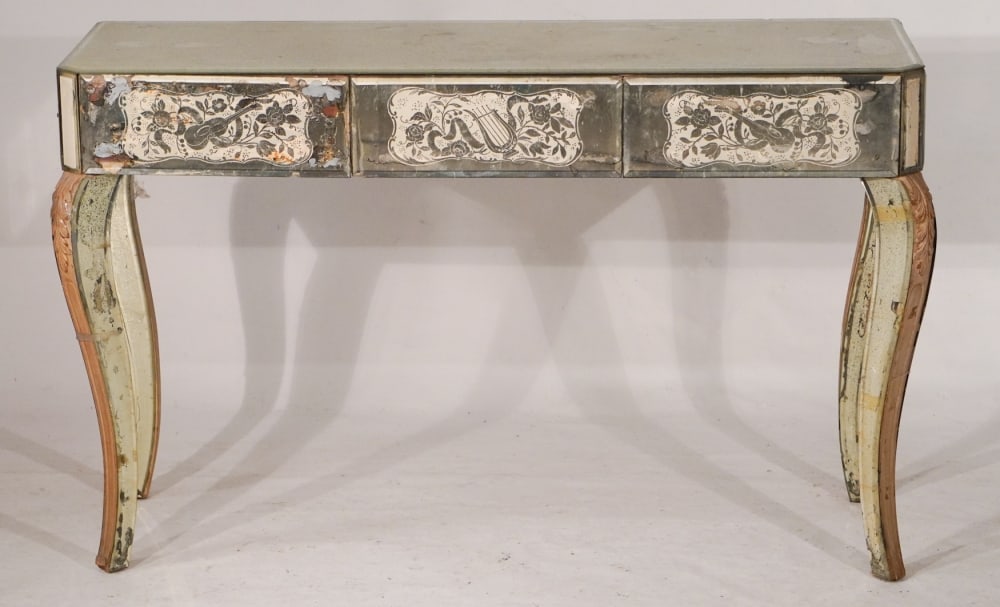 Mid Century Deco Mirrored Server or Console Table (1 of 4)