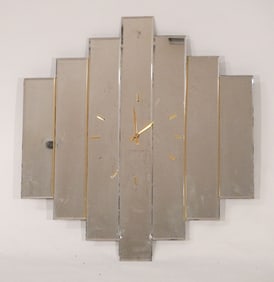 Art Deco Mirrored Wall Clock