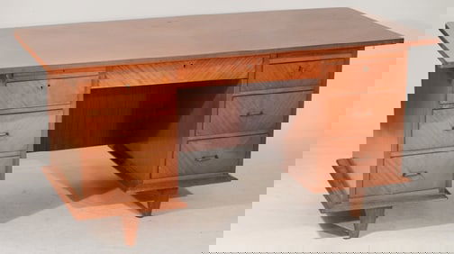 Art Deco Mid Century Mahogany Desk