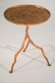 Excellent Mid Century Gilded Iron Side or Cocktail Table
