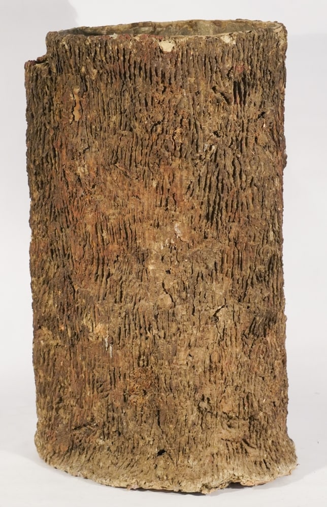 Excellent Antique Arts & Crafts Papermache Tree Trunk Umbrella or Cane Stand (1 of 3)