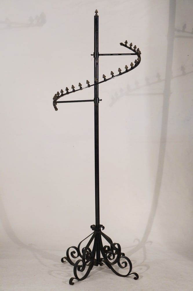 Art Deco Iron & Brass Coat Stand or Clothes Hanger (1 of 3)