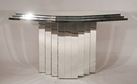 Very Charming Art Deco Mirrored Console Table