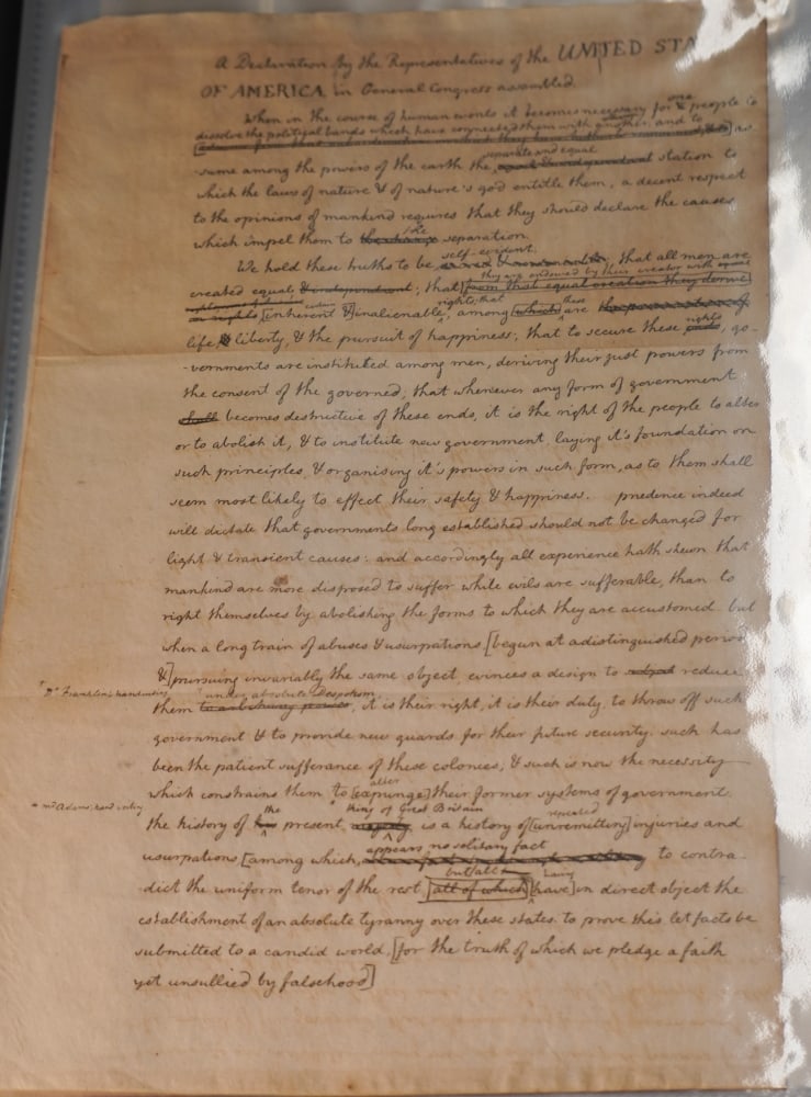 Declaration of Independence 1829 Engraved Jefferson Draft by Charles Tappan (1 of 8)