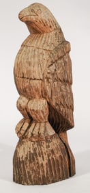 Antique American Folk Art Carved Walnut Eagle or Hawk