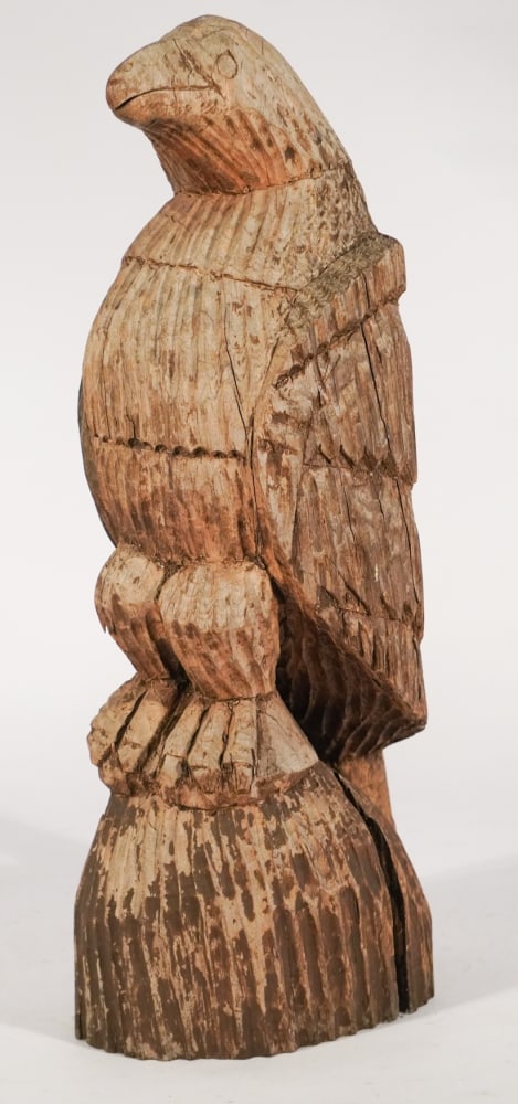 Antique American Folk Art Carved Walnut Eagle or Hawk (1 of 3)