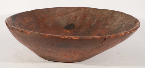 Very Early American Burl Wood Ash Bowl