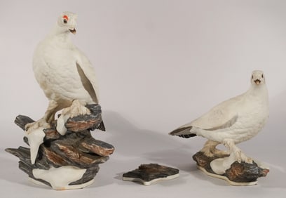 Exceptional Boehm Porcelain Ptarmigan Set