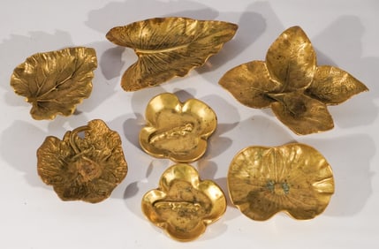 Excellent Collection Vintage Sculptural BrassBowls or Ash Trays