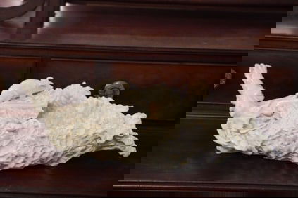 Excellent Antique German Sculptural Porcelain Serving or Center Bowl