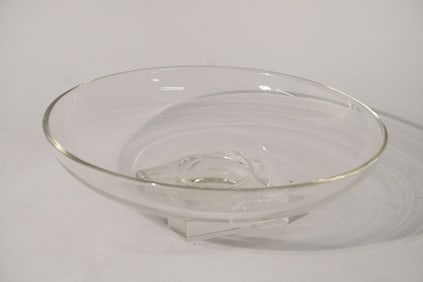 Art Deco Blown Glass Centerpiece or Bowl by Libbey