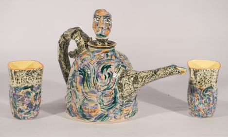 Charming Art Pottery Tea Set