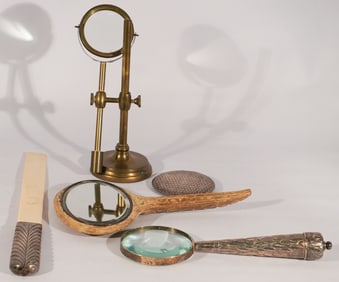 Collection Antique Sterling & Other Desk Articles