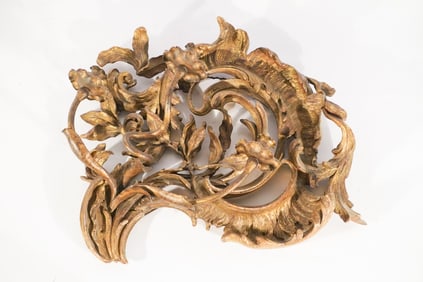 Excellent Continental Rococo Carved & Gilded Wall Sconce Gerondale Light