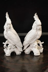 Excellent Pair French Bisque Porcelain McCall Sculptural Figures