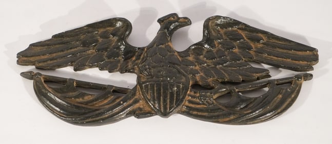 Vintage Federal Style Cast Metal Eagle Wall Hanger