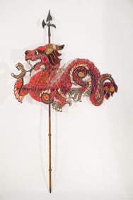 Custom Crafted Stained Glass Dragon Weathervane