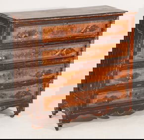 Very Handsome American Country Classical Paint Decorated Chest of Drawers