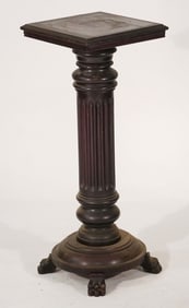 Classical Style Carved Mahogany Display Pedestal
