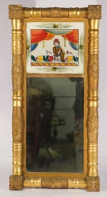 Excellent Classical American Gilt Looking Glass