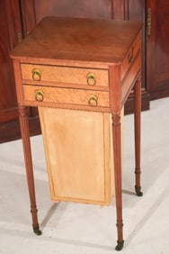 Handsome American Federal Inlaid Sewing Stand